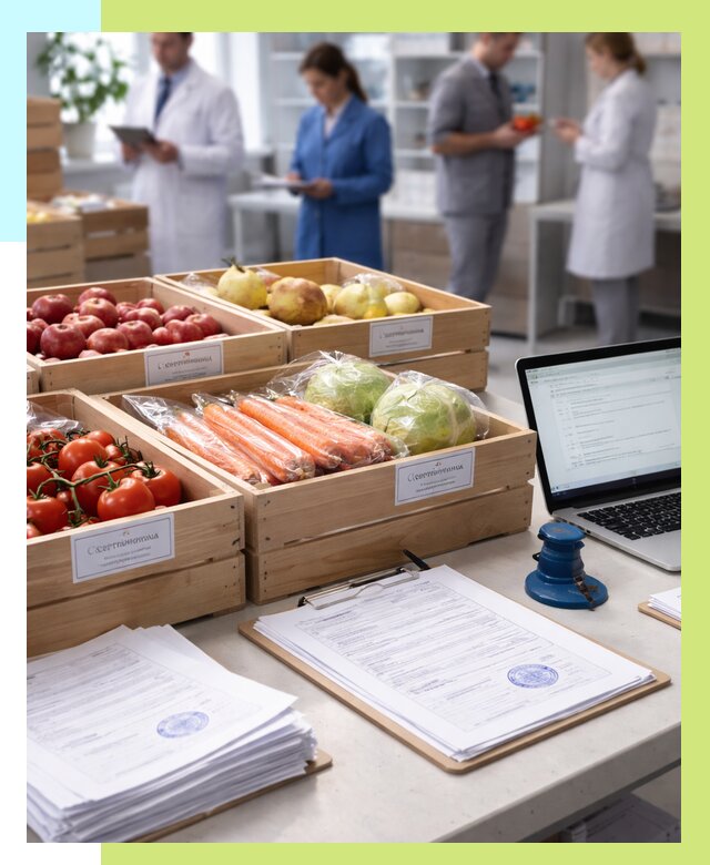 Сертификация овощей и фруктов в Санкте-Петербурге от 9034 р. | Алешин-Снк