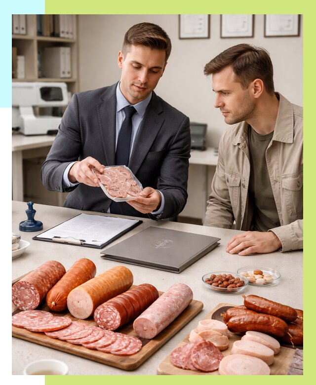 Сертификация колбасных изделий в Санкте-Петербурге от 7971 р. | Алешин-Снк