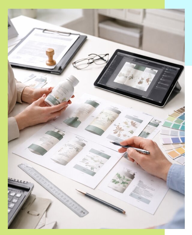 Профессиональная разработка дизайна и текста этикетки продукции в Санкте-Петербурге