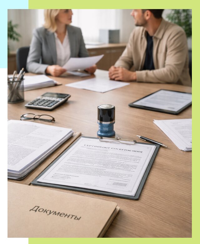 Сертификат соответствия на продукцию в Санкте-Петербурге от 15942 р.|Алешин-Снк