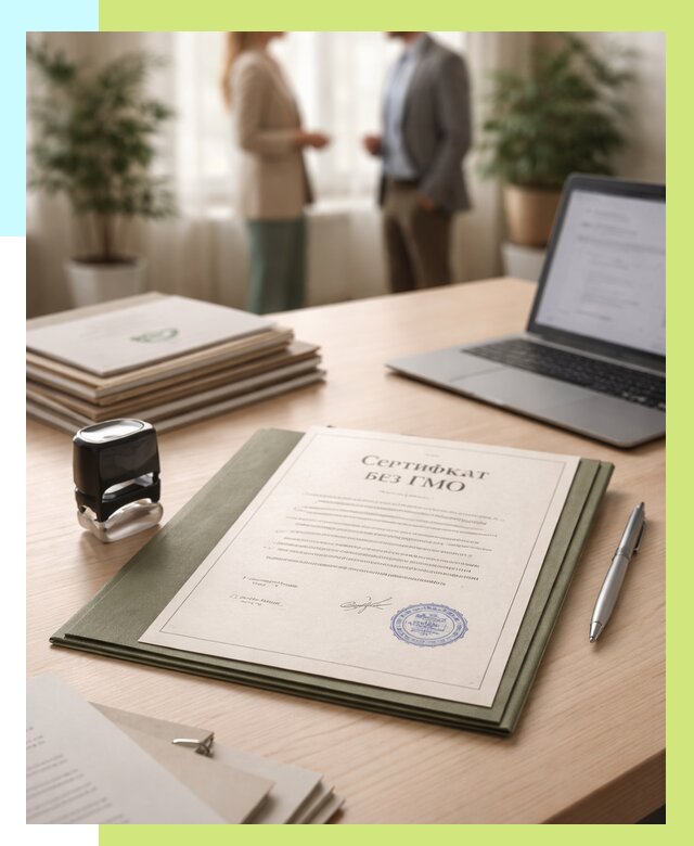 Сертификат без ГМО в Санкте-Петербурге от 7971 р. оформить срочно Алешин-Снк